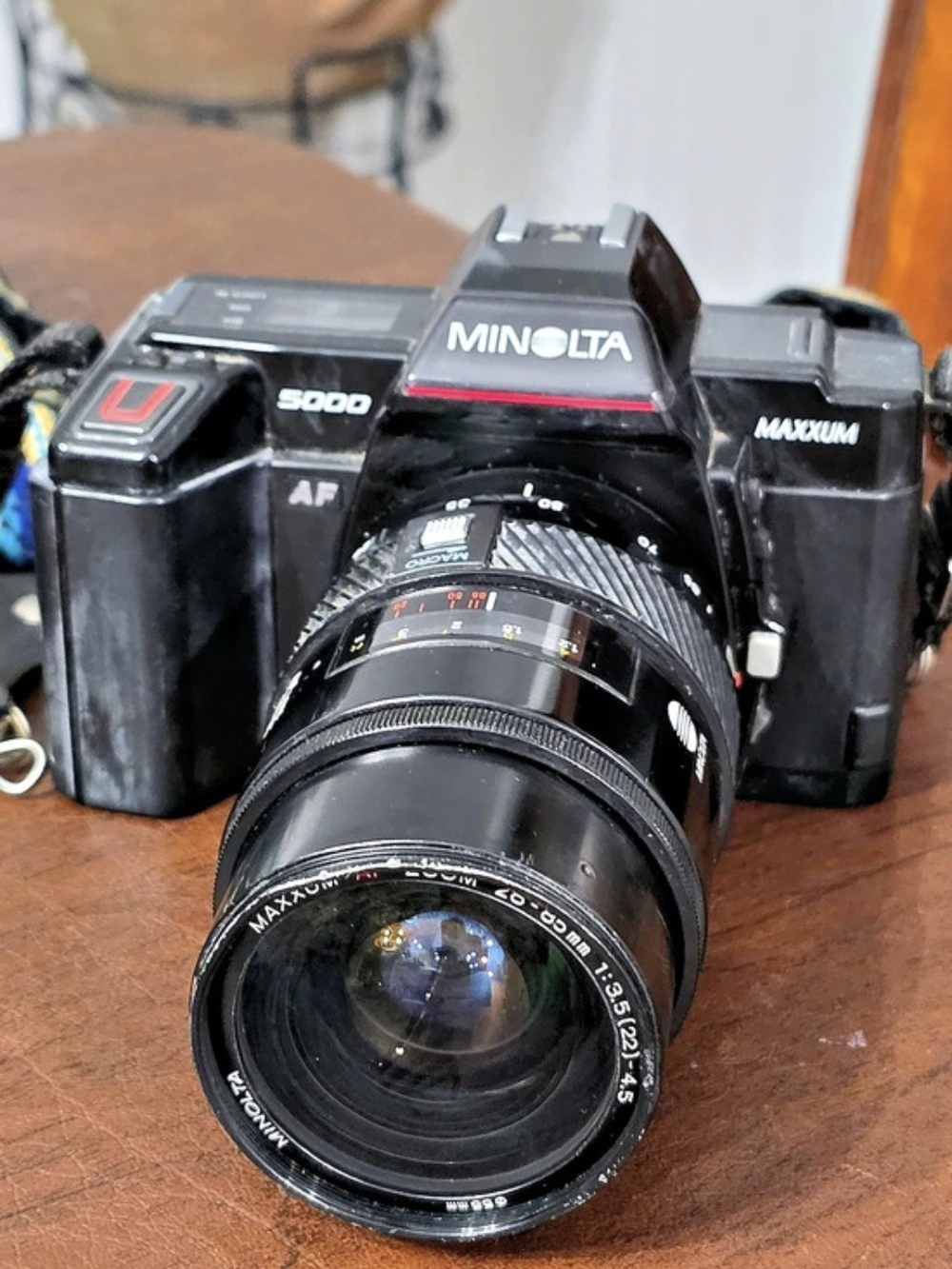 Minolta Maxxum 7000 & Maxxum 5000 35mm Film Camera Set Black Vintage